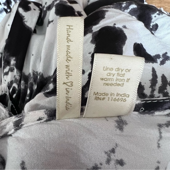 Elegant Black and White Hand Made Tie Die Maxi Dress Size Small - Picture 9 of 11